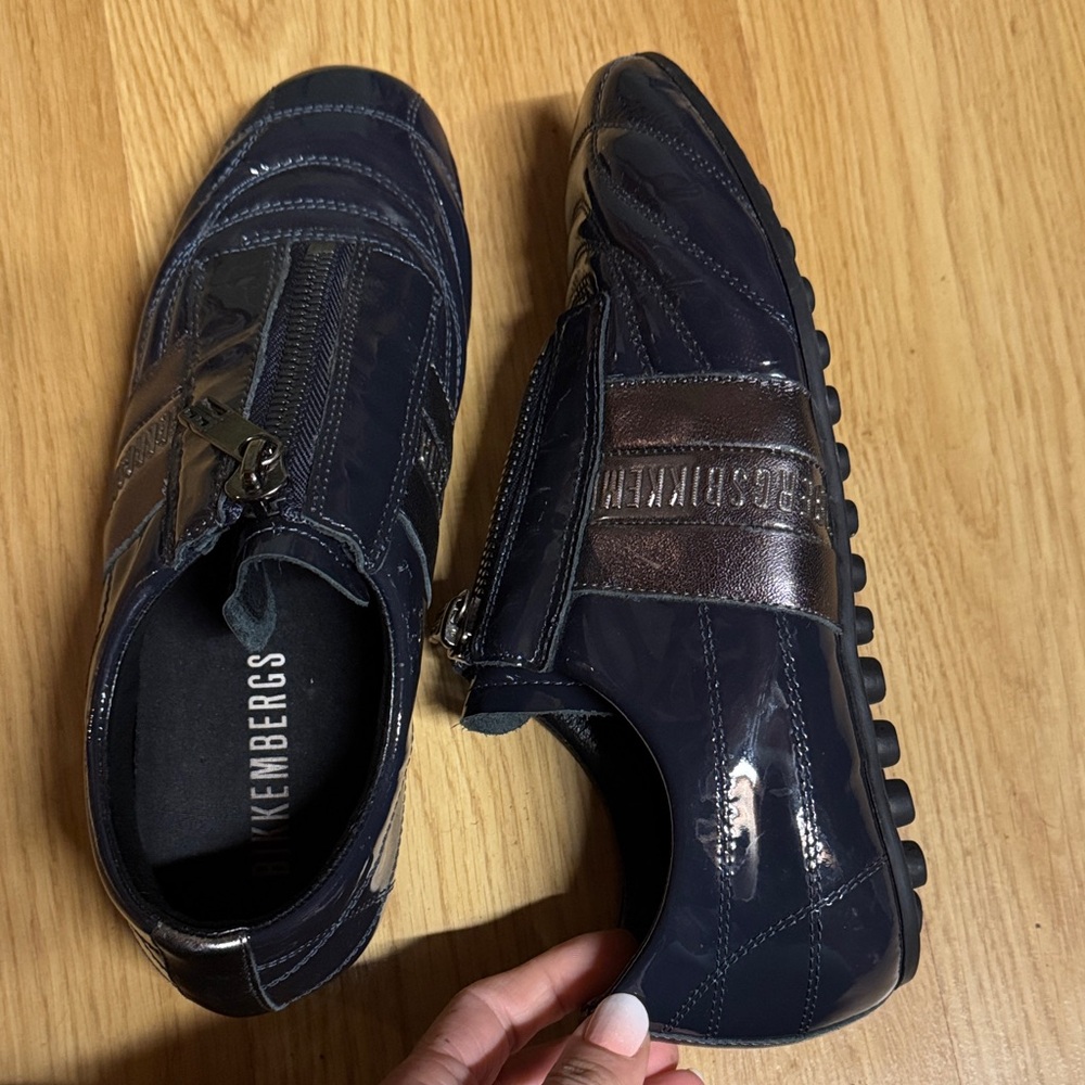 Bikkembergs size 38 7.5 women’s Navy Sneakers shoes soccer - Picture 3 of 11